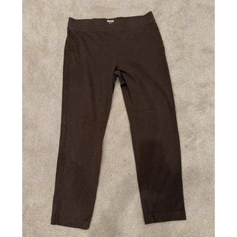 Duluth Trading NoGA Naturale Pants Womens XL x 31 Brown Cotton Knit Pull On